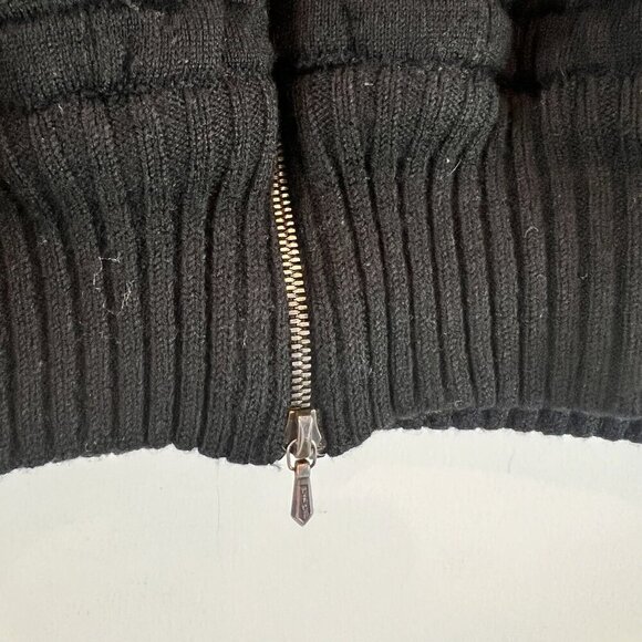 Annette Gortz Women's Full Zip Merino Wool Black Sweater M - Picture 5 of 14